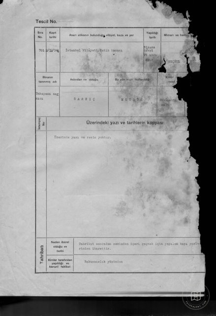 Unkapanı Cistern — Document