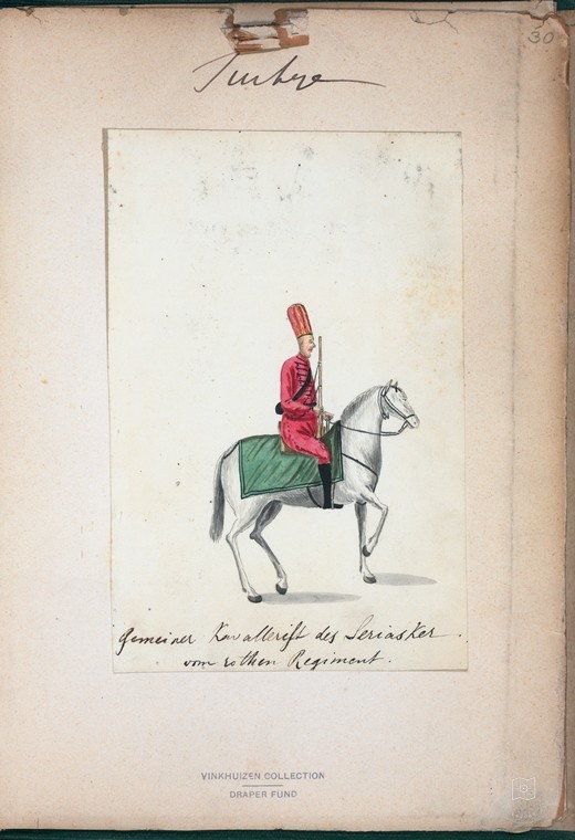 Ottoman People, Soldiers, Officers, Costumes — Portrait from the archive