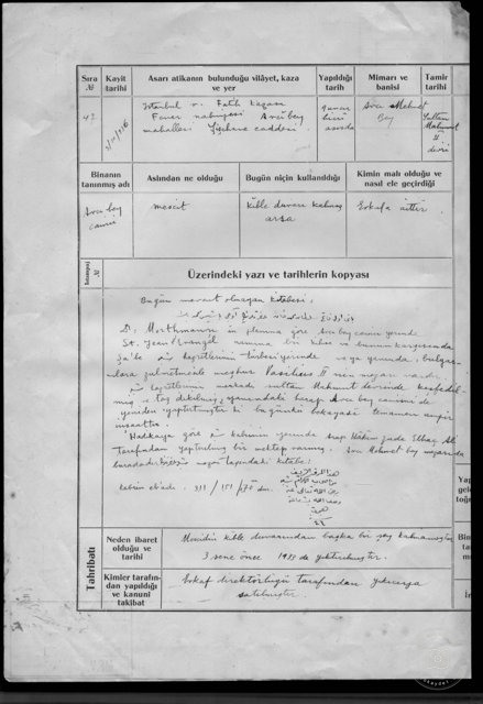 AVCI BEY Mosque — Document