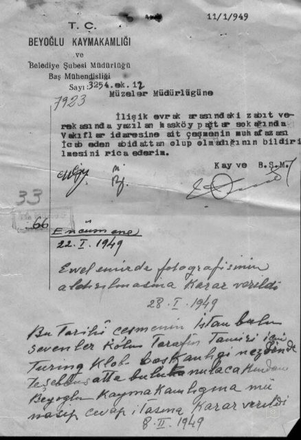 Istanbul Cultural Heritage — Archival document