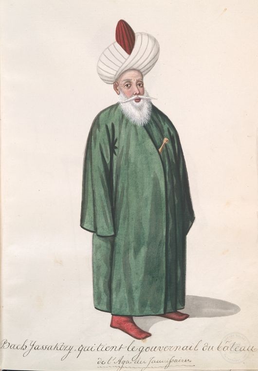 Ottoman People, Soldiers, Officers, Costumes — Portrait from the archive