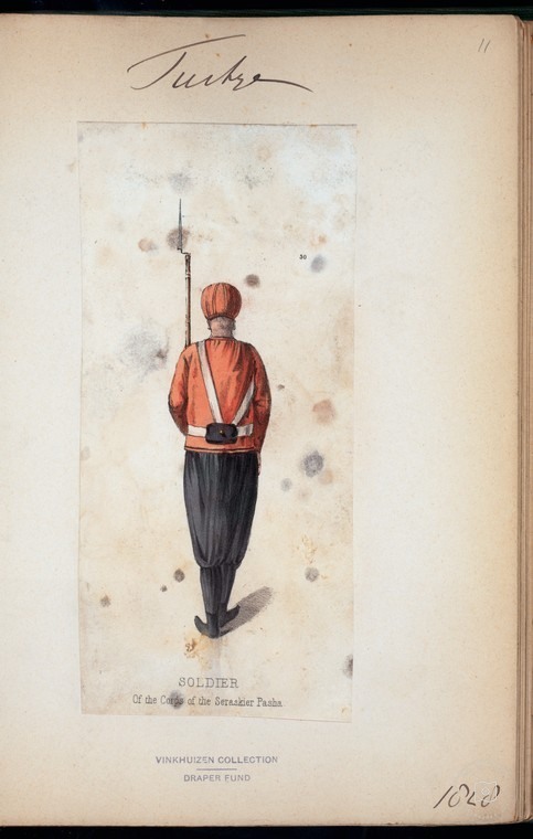 Ottoman People, Soldiers, Officers, Costumes — Portrait from the archive