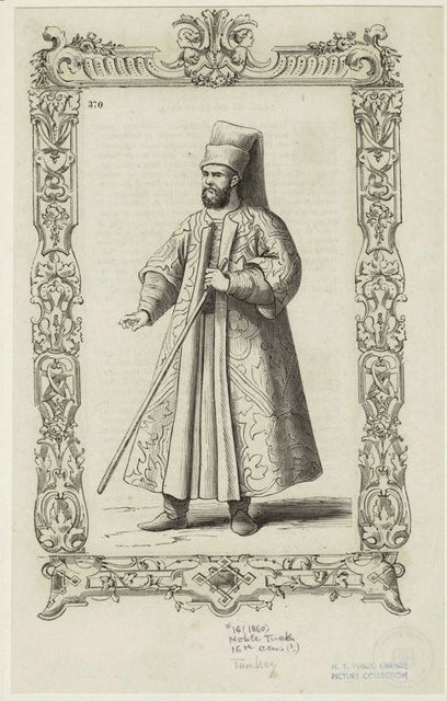Ottoman People, Soldiers, Officers, Costumes — Portrait from the archive