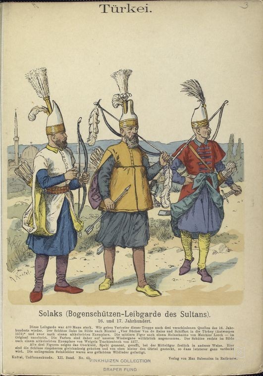 Ottoman People, Soldiers, Officers, Costumes — Portrait from the archive