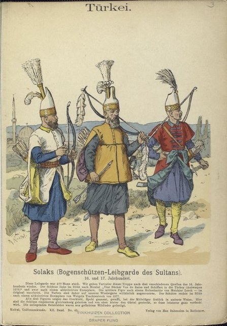 Ottoman People, Soldiers, Officers, Costumes — Portrait from the archive