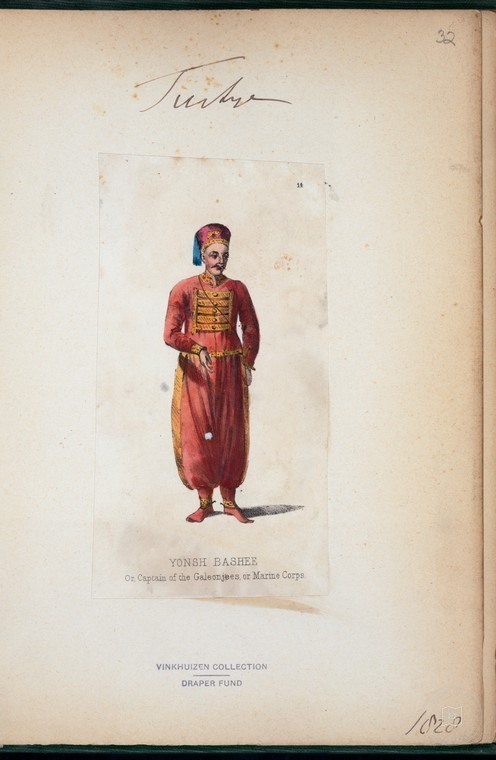 Ottoman People, Soldiers, Officers, Costumes — Portrait from the archive