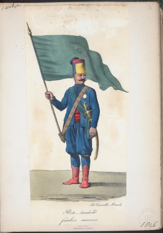 Ottoman People, Soldiers, Officers, Costumes — Portrait from the archive