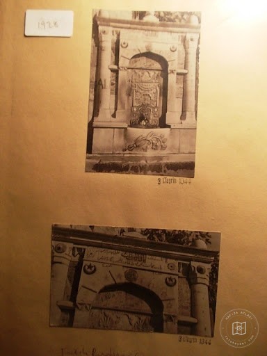 Fountain and Inscription Details — Album Plate