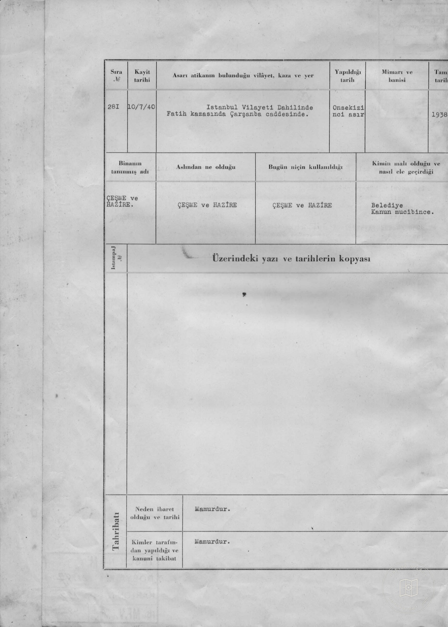 Fountain & HAZIRE — Document