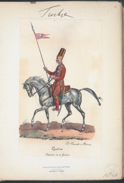 Ottoman People, Soldiers, Officers, Costumes — Portrait from the archive