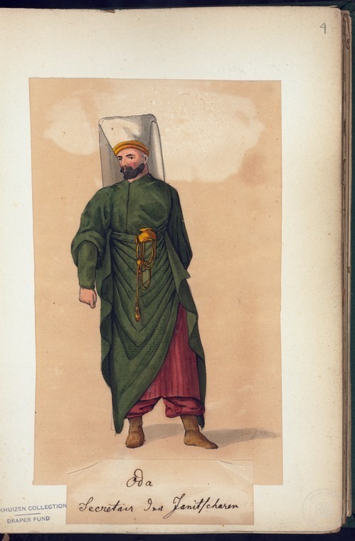 Osmanlı Halkları, Askerleri, Memurlar, Kostümleri — Portre ve kişi arşivi