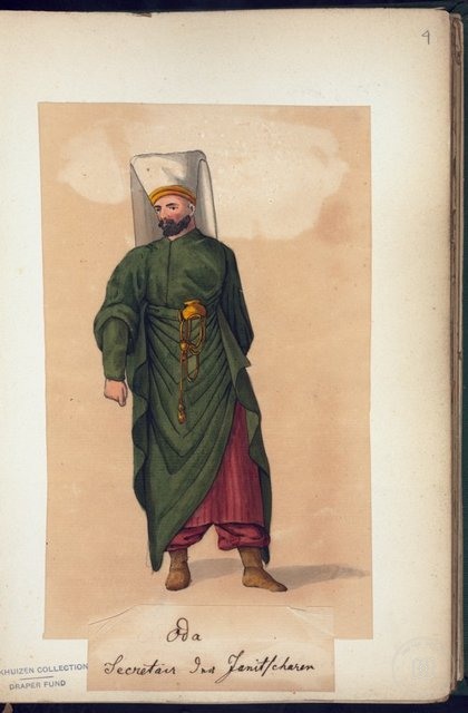 Ottoman People, Soldiers, Officers, Costumes — Portrait from the archive