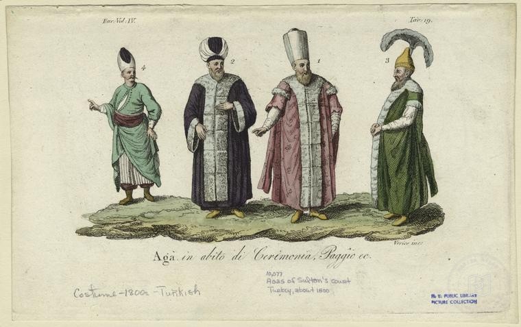 Ottoman People, Soldiers, Officers, Costumes — Portrait from the archive