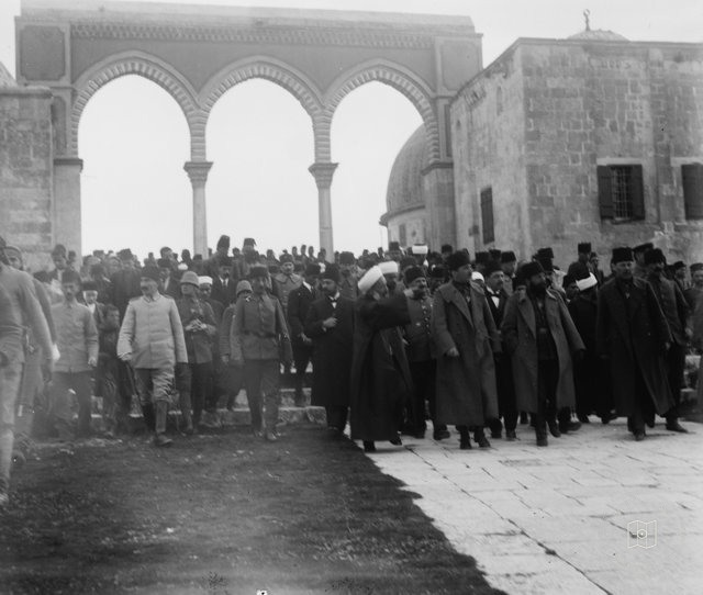 Turkish Officers Of High Rank Visiting Jerusalem Mosque, Parade