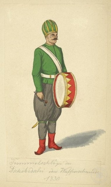 Ottoman People, Soldiers, Officers, Costumes — Portrait from the archive