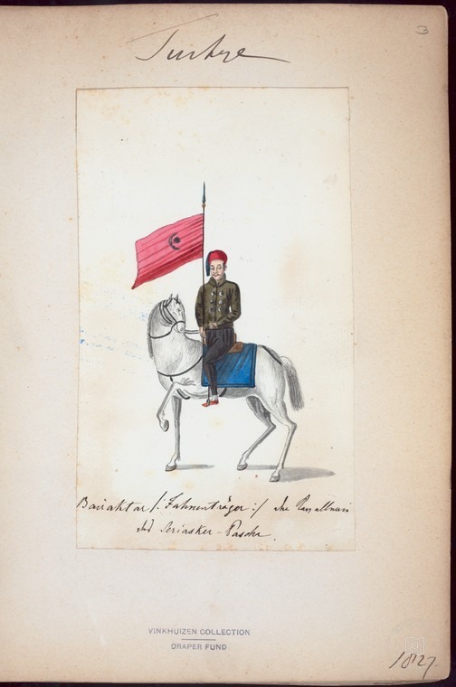 Ottoman People, Soldiers, Officers, Costumes — Portrait from the archive