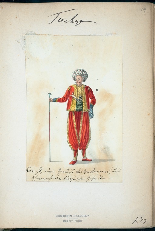 Ottoman People, Soldiers, Officers, Costumes — Portrait from the archive