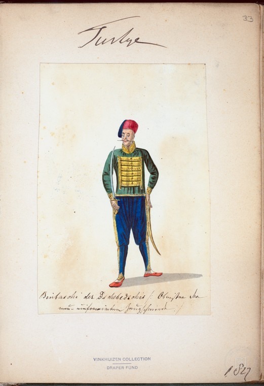 Ottoman People, Soldiers, Officers, Costumes — Portrait from the archive