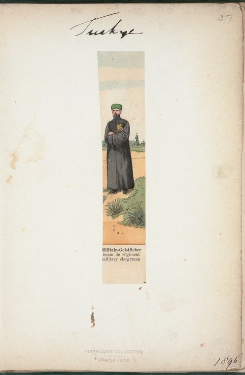Ottoman People, Soldiers, Officers, Costumes — Portrait from the archive