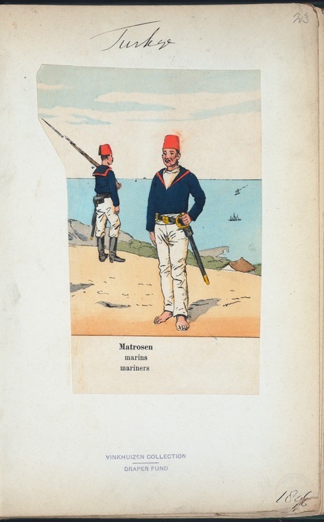 Ottoman People, Soldiers, Officers, Costumes — Portrait from the archive