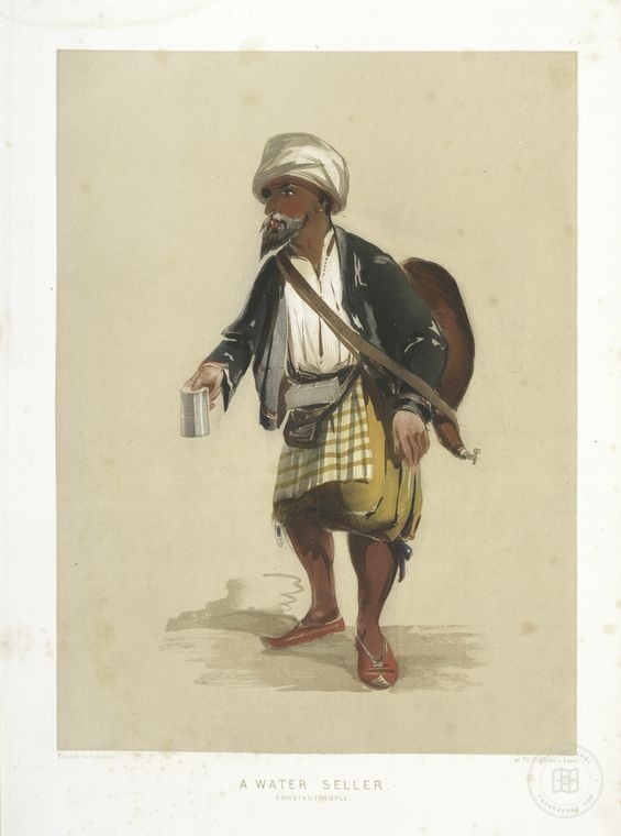 Ottoman People, Soldiers, Officers, Costumes — Portrait from the archive