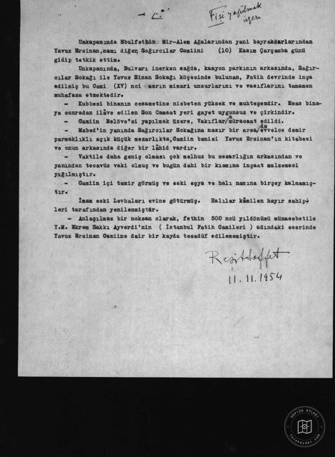 Ersinan Mosque — Document