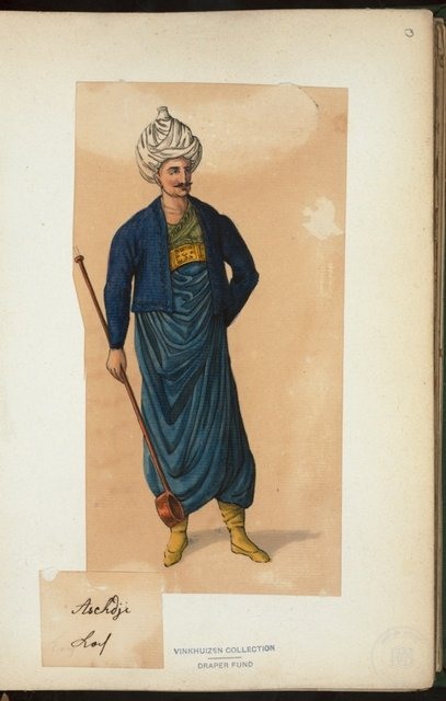Ottoman People, Soldiers, Officers, Costumes — Portrait from the archive