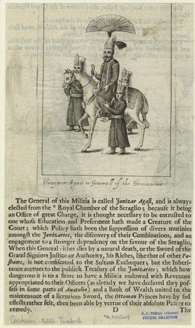 Ottoman People, Soldiers, Officers, Costumes — Portrait from the archive