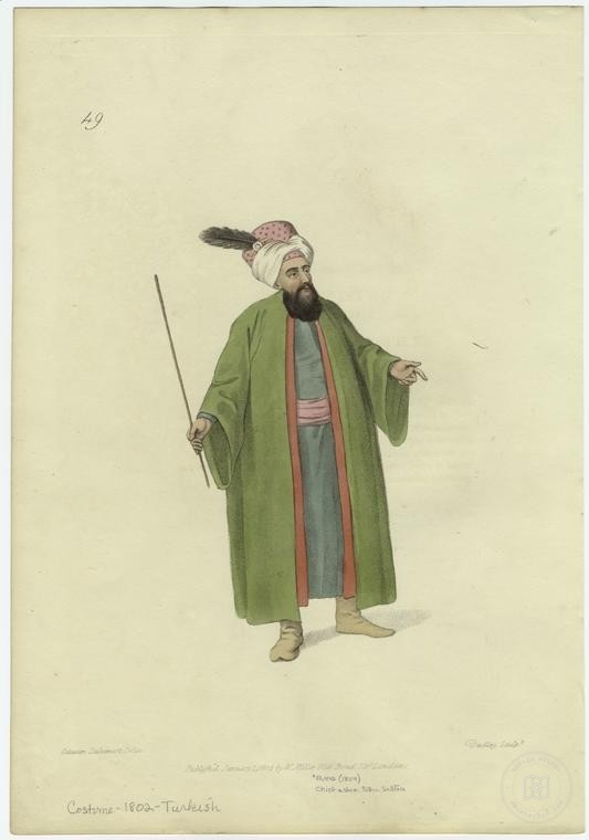 Ottoman People, Soldiers, Officers, Costumes — Portrait from the archive