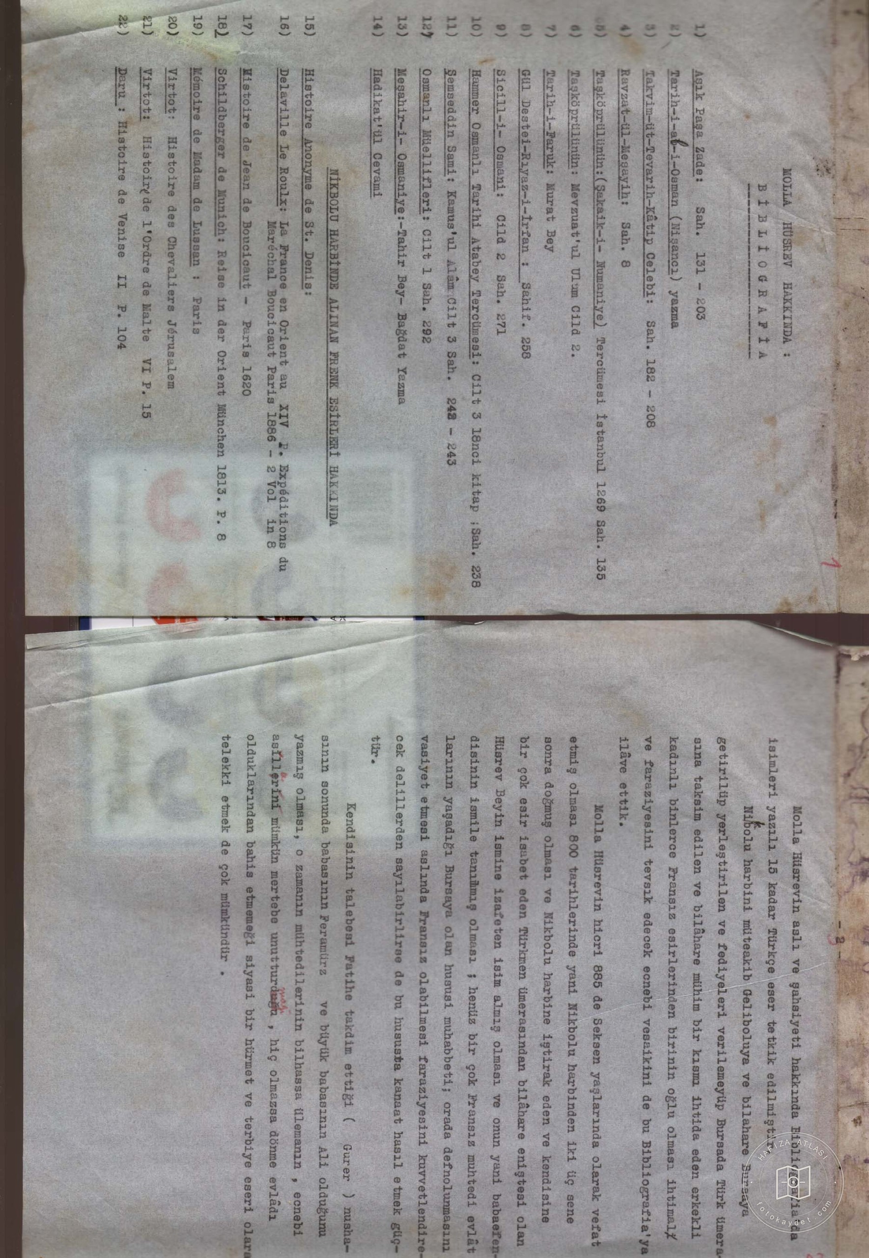 MOLLA HUSREV Mosque — Document