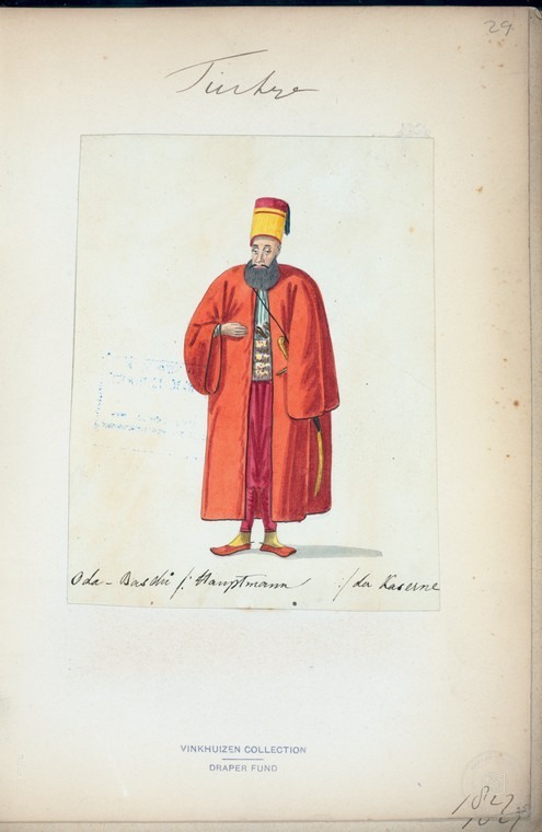 Ottoman People, Soldiers, Officers, Costumes — Portrait from the archive