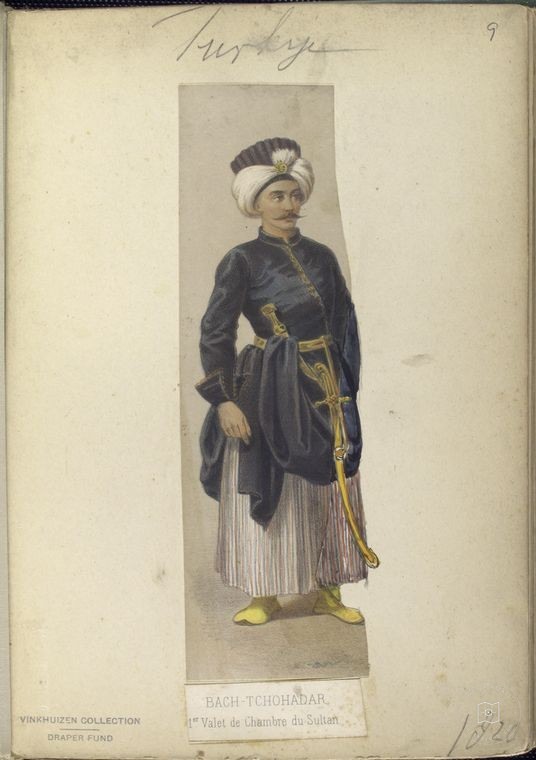 Ottoman People, Soldiers, Officers, Costumes — Portrait from the archive