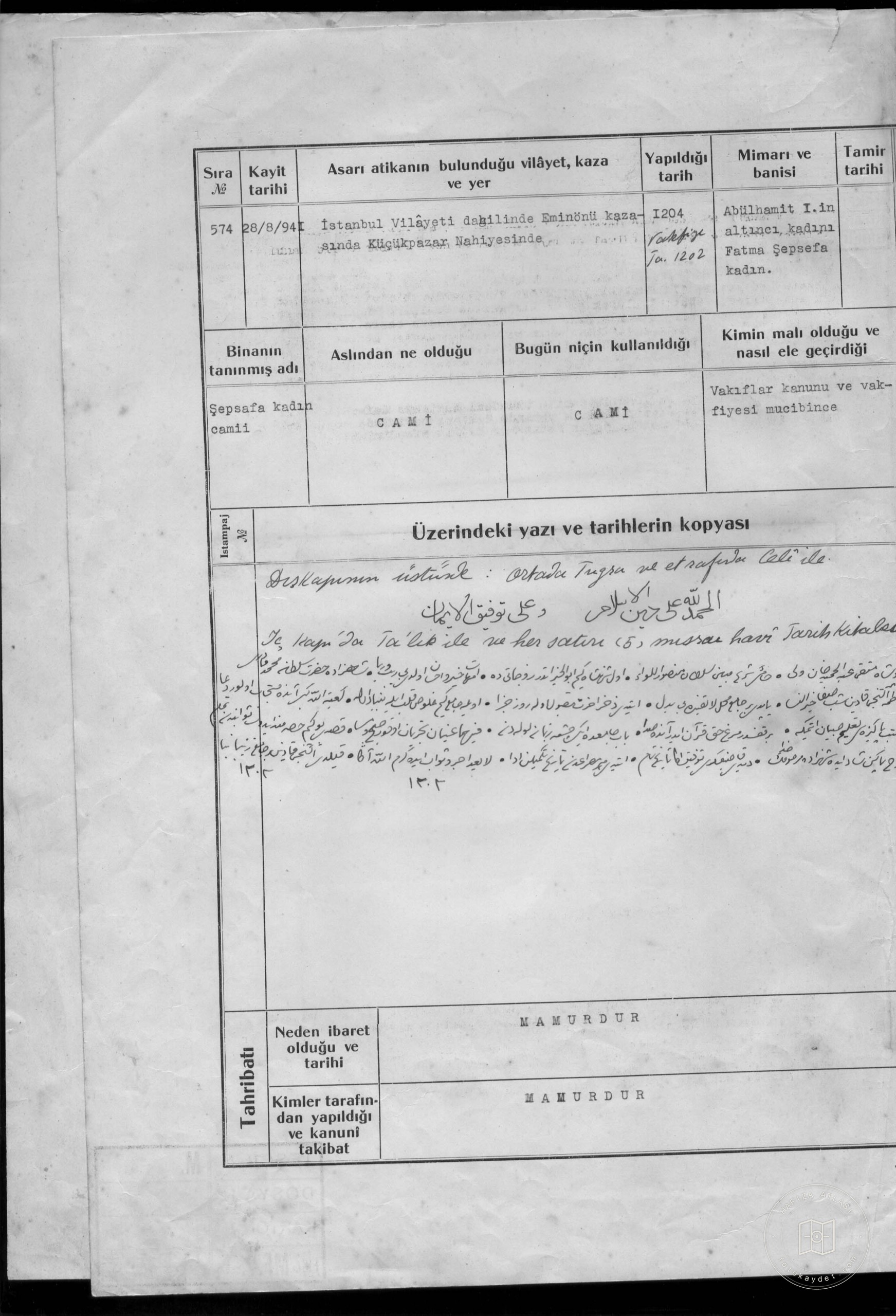 SEPSAFA WOMEN Mosque — Document
