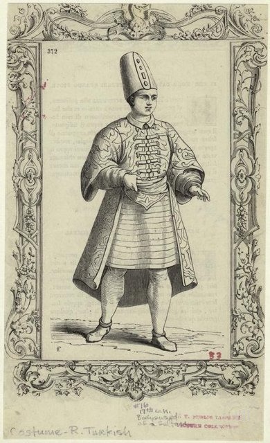 Ottoman People, Soldiers, Officers, Costumes — Portrait from the archive