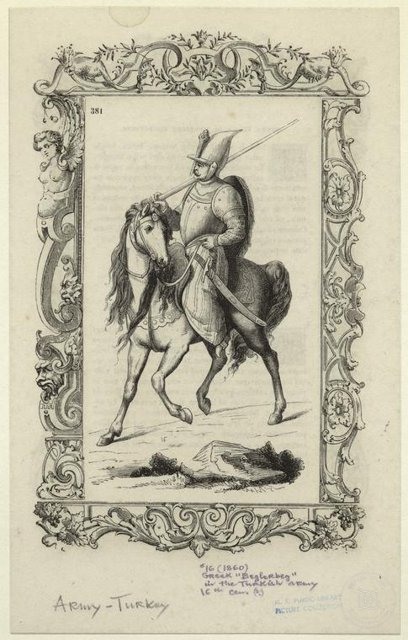 Ottoman People, Soldiers, Officers, Costumes — Portrait from the archive