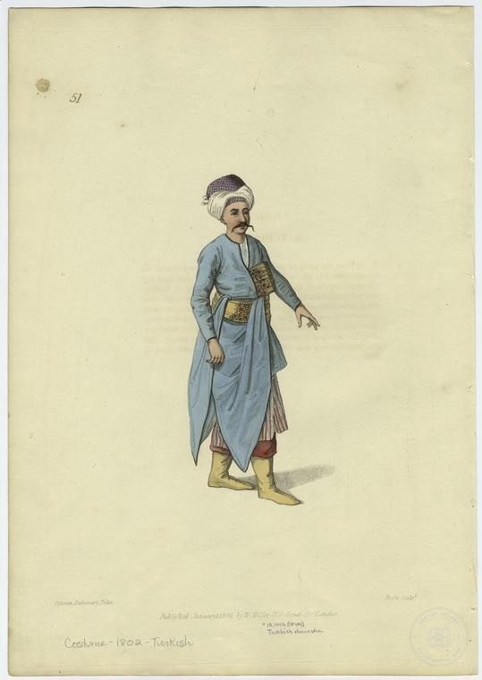 Ottoman People, Soldiers, Officers, Costumes — Portrait from the archive