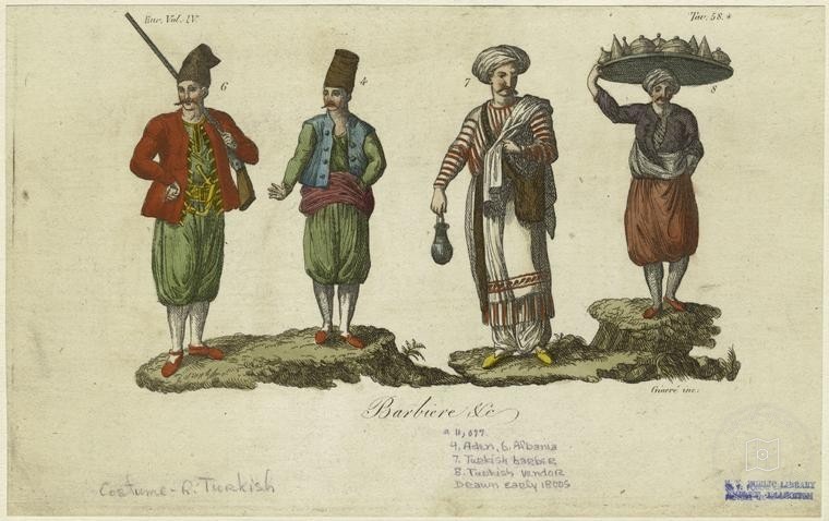 Ottoman People, Soldiers, Officers, Costumes — Portrait from the archive