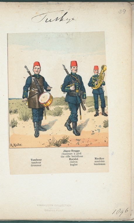 Ottoman People, Soldiers, Officers, Costumes — Portrait from the archive
