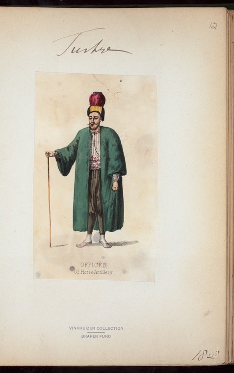 Ottoman People, Soldiers, Officers, Costumes — Portrait from the archive