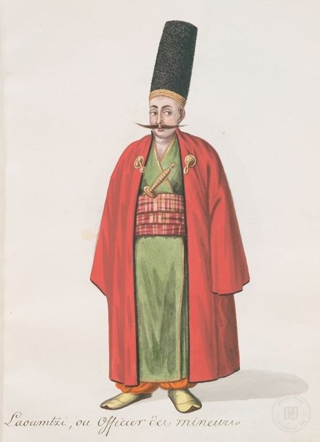 Ottoman People, Soldiers, Officers, Costumes — Portrait from the archive