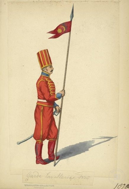 Ottoman People, Soldiers, Officers, Costumes — Portrait from the archive