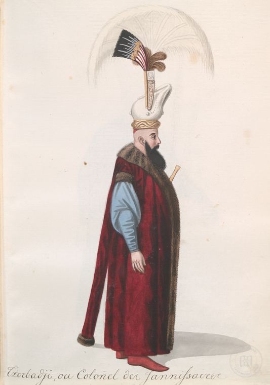 Ottoman People, Soldiers, Officers, Costumes — Portrait from the archive