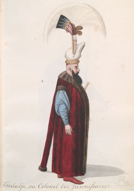 Ottoman People, Soldiers, Officers, Costumes — Portrait from the archive