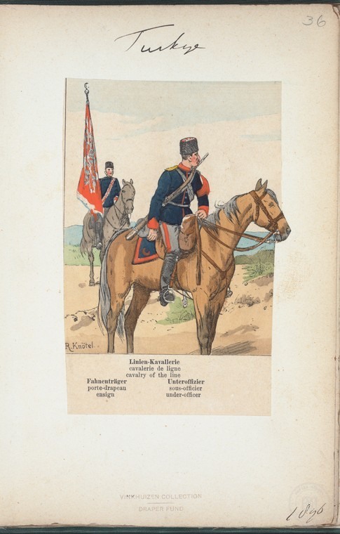 Ottoman People, Soldiers, Officers, Costumes — Portrait from the archive