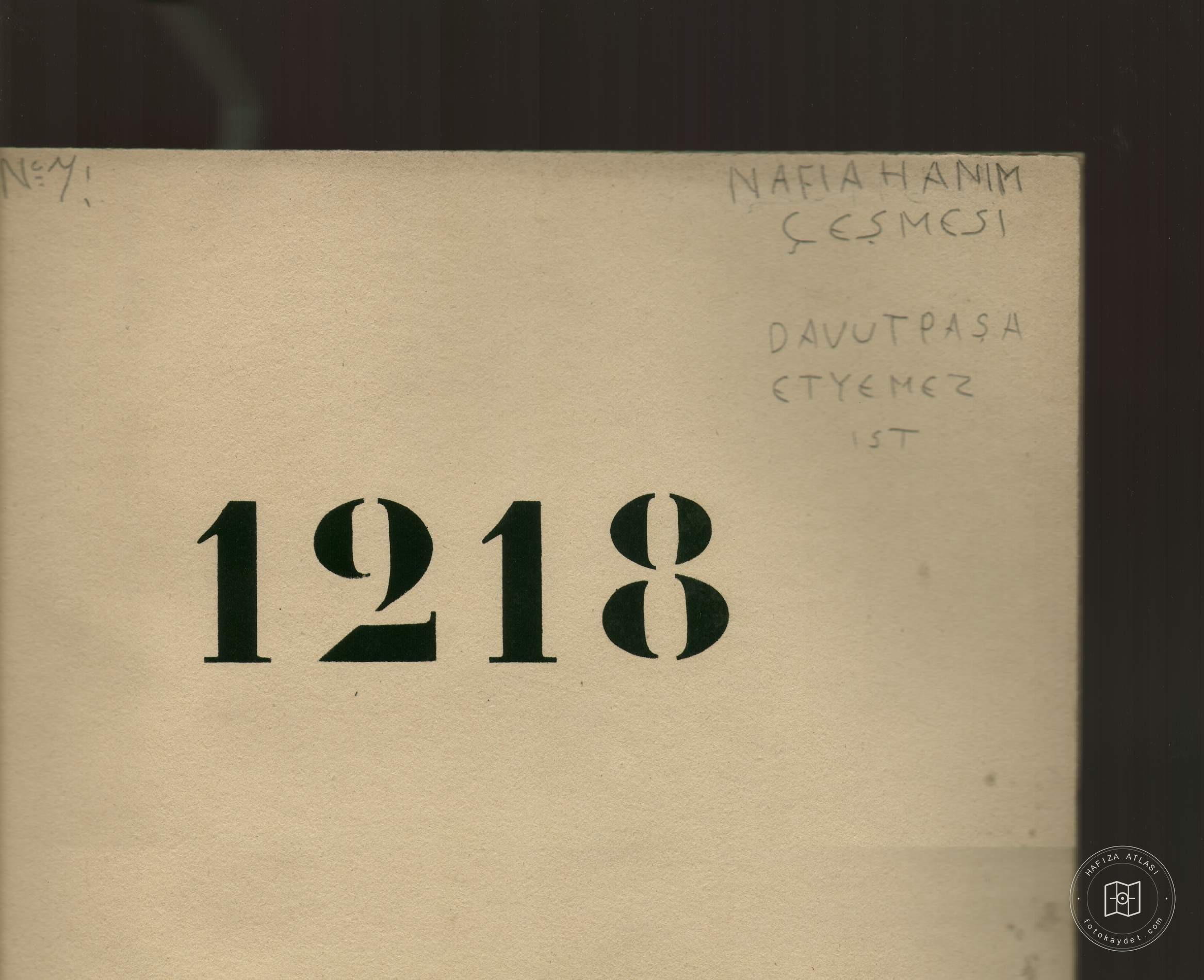 Nafiya Hanım Çeşmesi — Belge