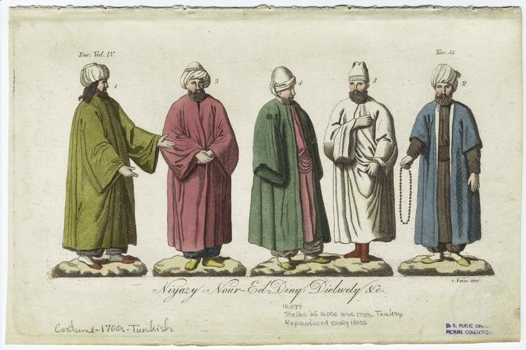Ottoman People, Soldiers, Officers, Costumes — Portrait from the archive