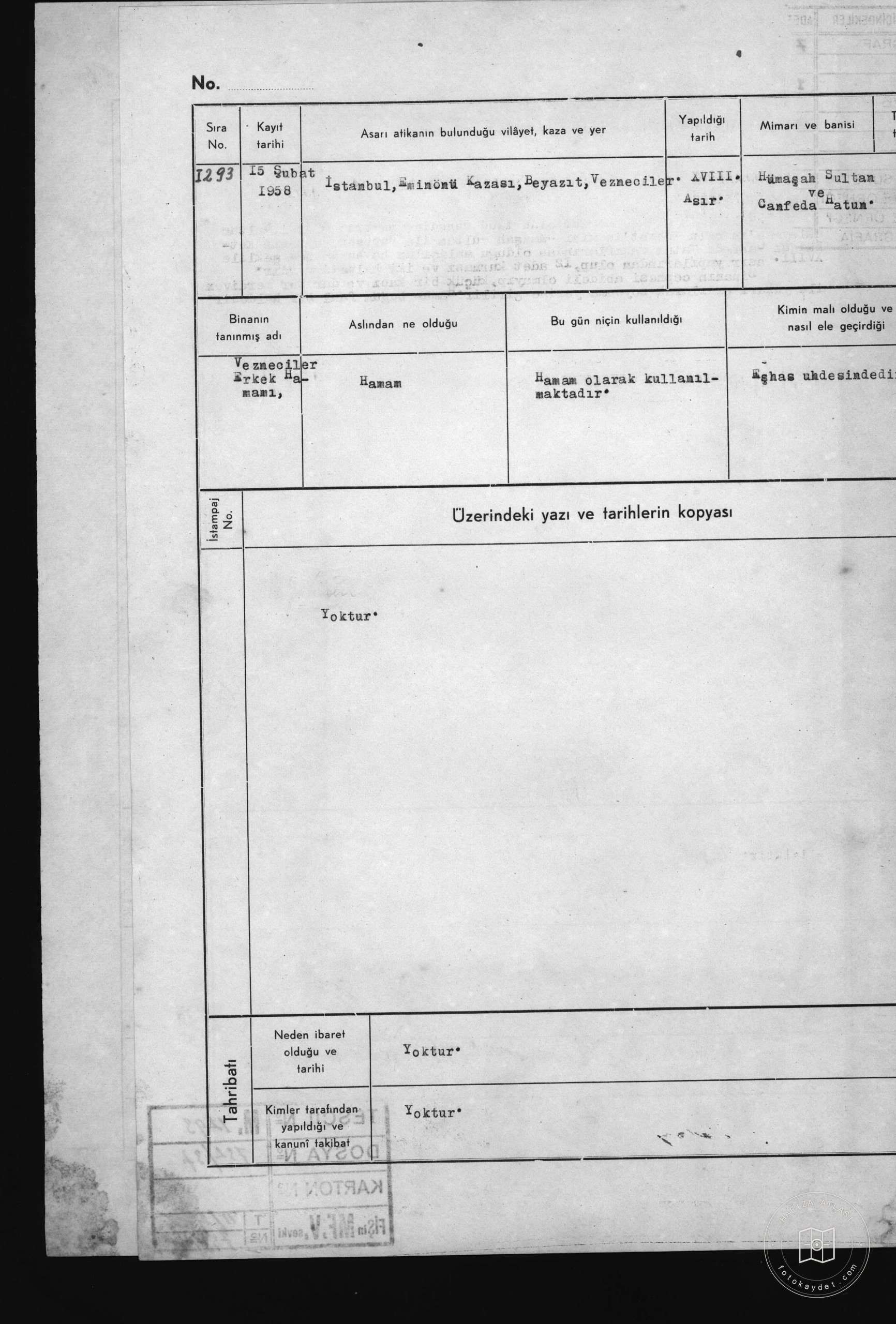 Vezneciler MEN HAMAMI — Document