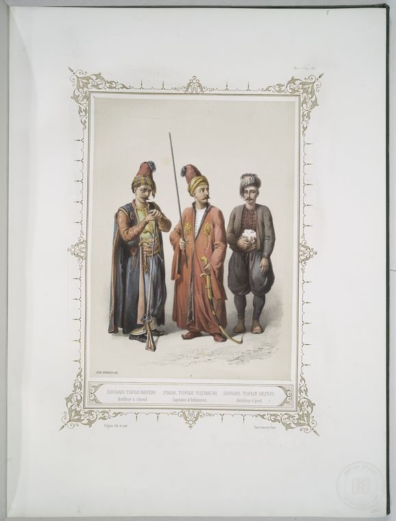 Ottoman People, Soldiers, Officers, Costumes — Portrait from the archive
