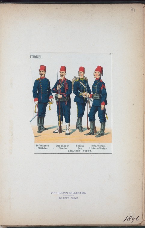 Ottoman People, Soldiers, Officers, Costumes — Portrait from the archive