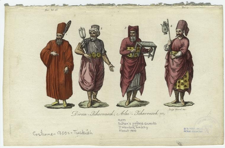 Ottoman People, Soldiers, Officers, Costumes — Portrait from the archive